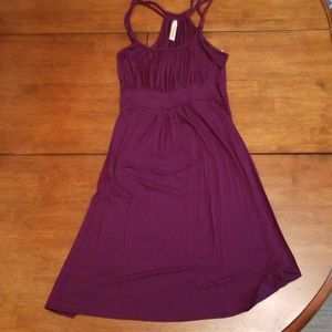 Plum midi dress